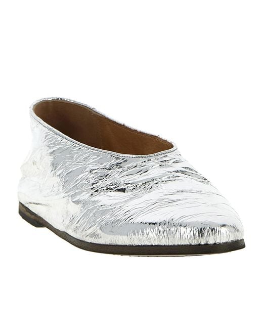 Marsèll White 'Coltellaccio' Ballet Flats
