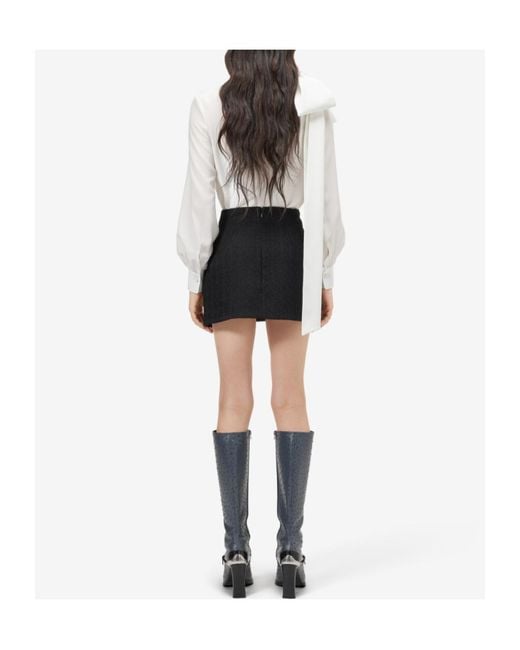 McQueen White Shoulder Bow Blouse