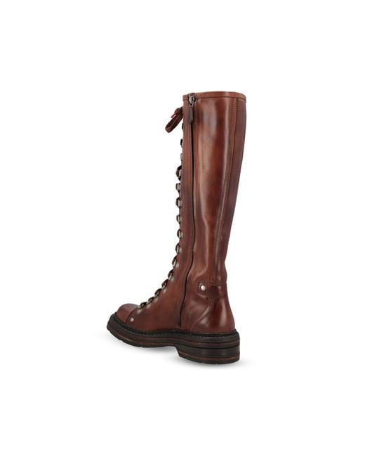 Miu Miu Brown Lace-Up Boots