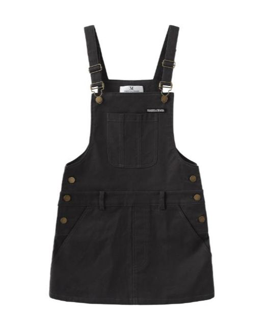 Marissa Chiara Black Canvas Suspender Skirt