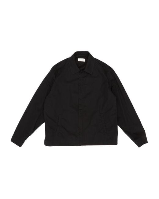 The Row Black Long-Sleeve Casual Jacket for men