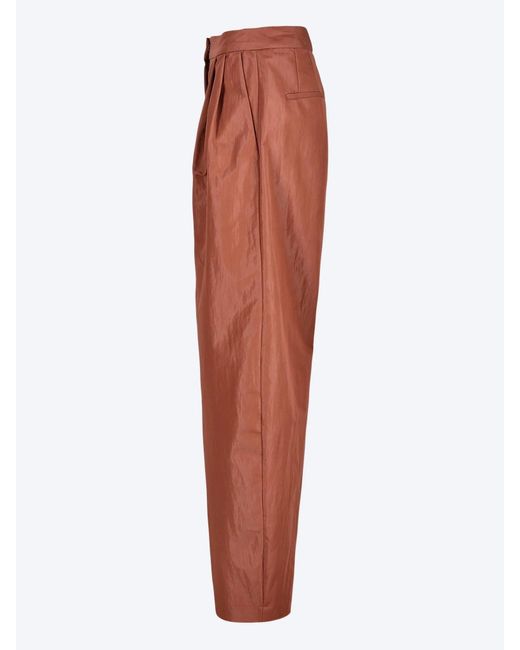 Essentiel Antwerp Orange Pleated Casual Pants