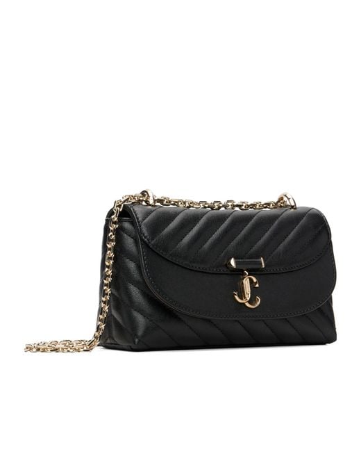 Jimmy Choo Black Quilted Chain Shoulder Bag