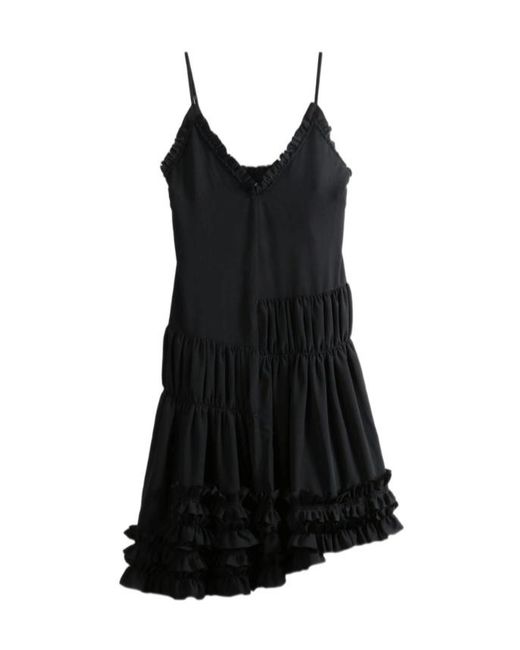 Dries Van Noten Black Lightweight Sleevelesss Stretch Dress