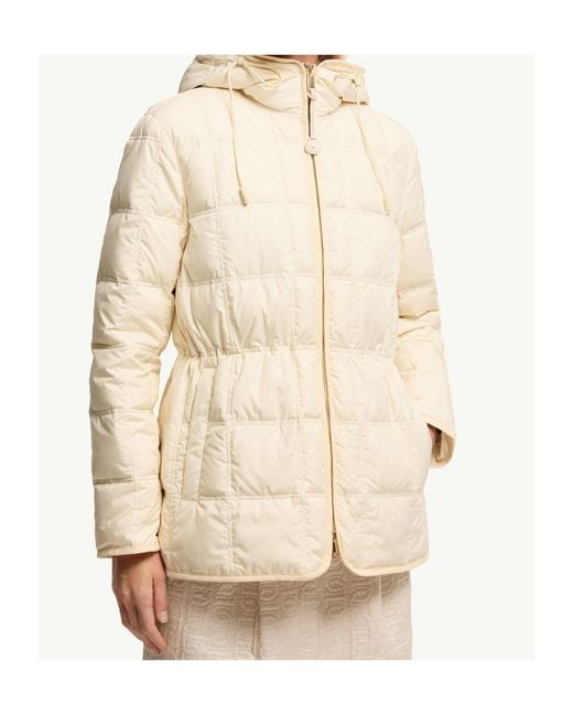 Moncler Natural Cygnet Hooded Short Down Jacket