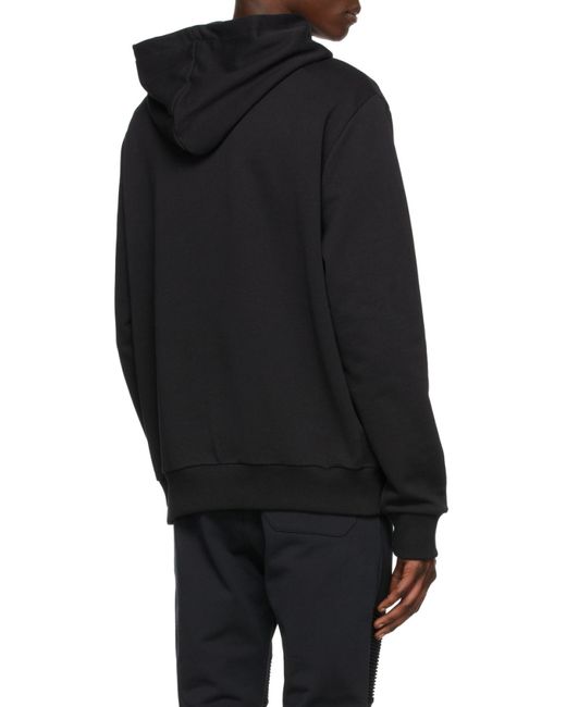 Balmain Black Cotton Sweatshirt With Embossed Paris Logo Print for men