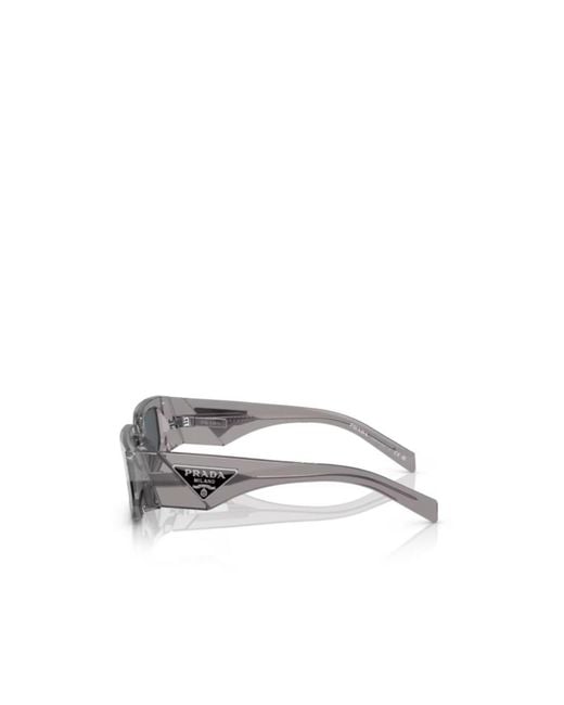 Prada White Eyewear Rectangular Frame Sunglasses for men