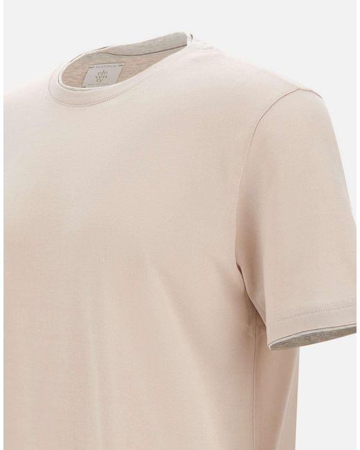 Eleventy White Crew Neck T-Shirt for men