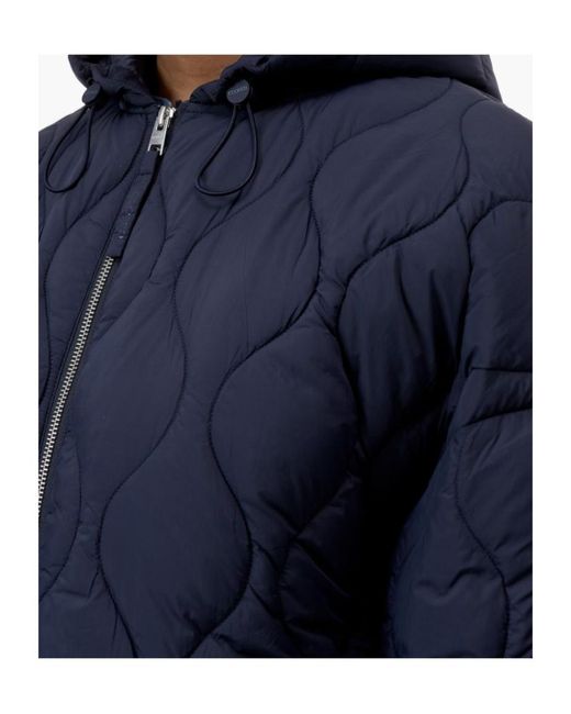 Closed Blue Quilted Oversized Jacket