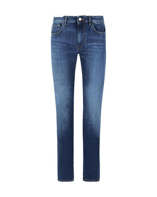 Pt05 Blue 'Swing' Cotton Jeans for men