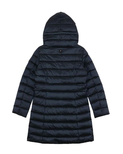 Weekend by Maxmara Blue Hooded Quilted Down Jacket