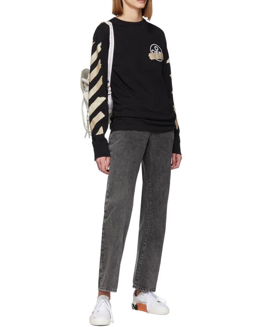Off-White c/o Virgil Abloh Black Tape Arrows Long-Sleeved T-Shirt for men