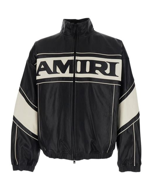 Amiri Black Leather Jacket for men