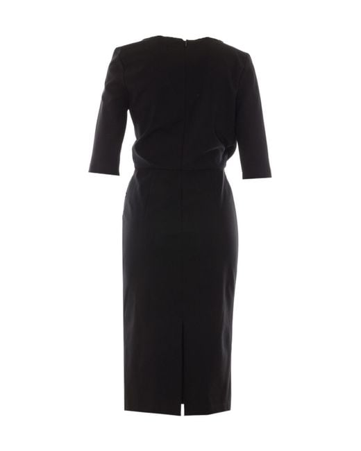 Pinko Black Round-Neck Dress