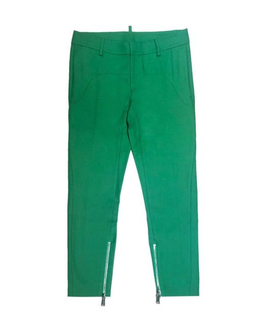 DSquared² Green Logo Tapered Casual Pants