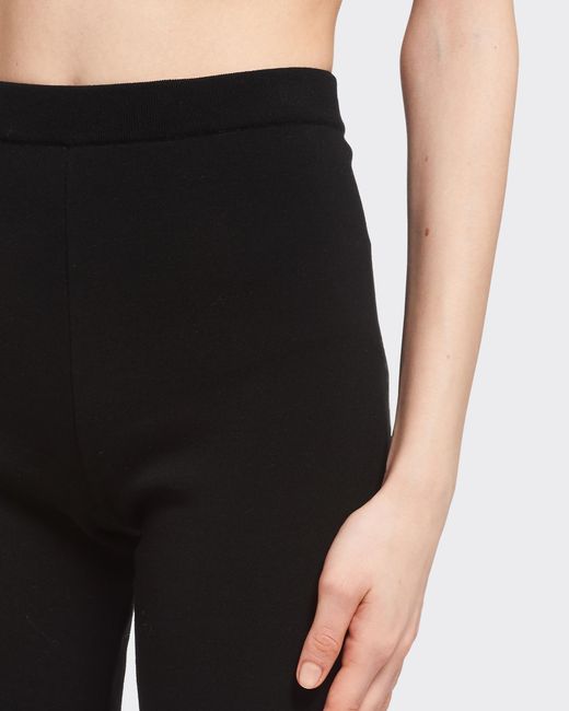 Prada Black Viscose And Wool Bermudas