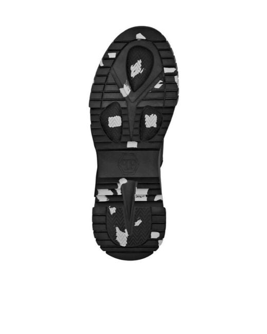 Philipp Plein Black Predator Low-Top Lace-Up Sneakers for men