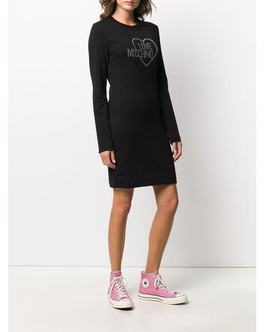Moschino Black Logo Detail Dress