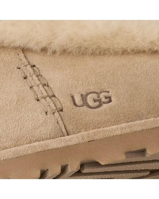 Ugg Natural Zora Shearling Trim Ballet Flats