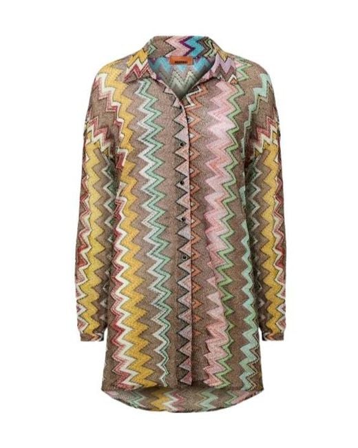 Missoni Multicolor Zig-Zag Patterned Blouse
