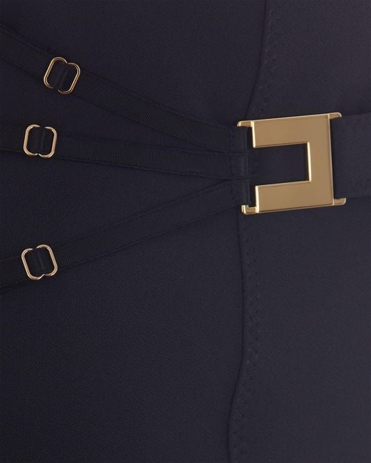 Elisabetta Franchi Blue High Waist Mini Skirt