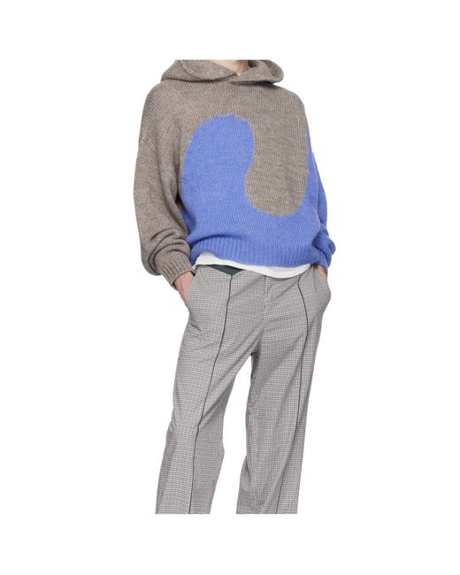 ERL Blue Hooded Sweater for men