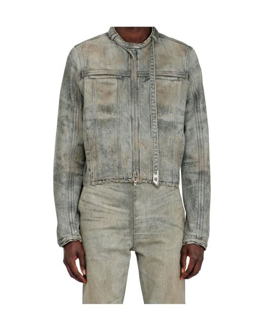 DIESEL Gray D-Vulmar-Fsi Slim Denim Jacket for men