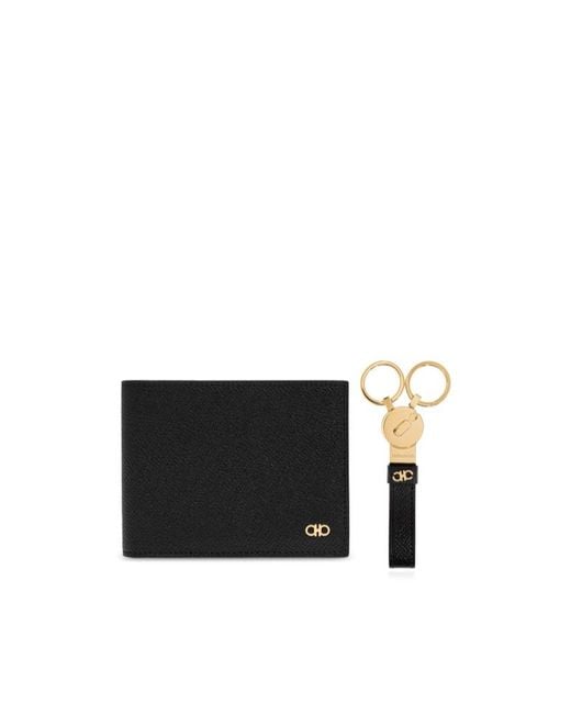 Ferragamo White Ferragamo Keychain And Wallet Set for men