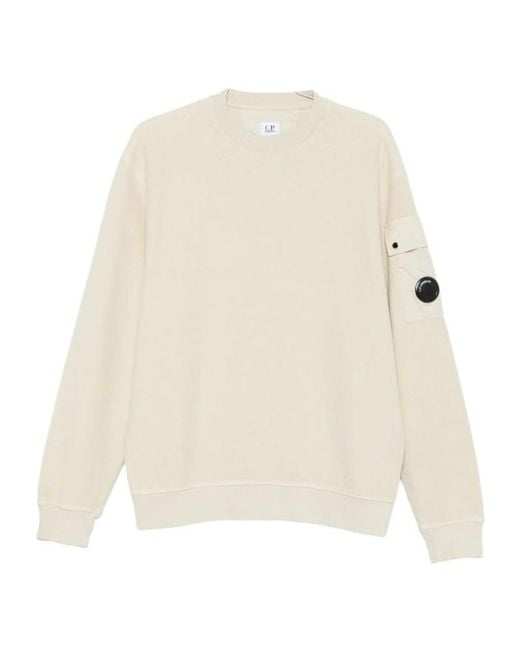 C P Company White Long-Sleeve Sweatshirt for men