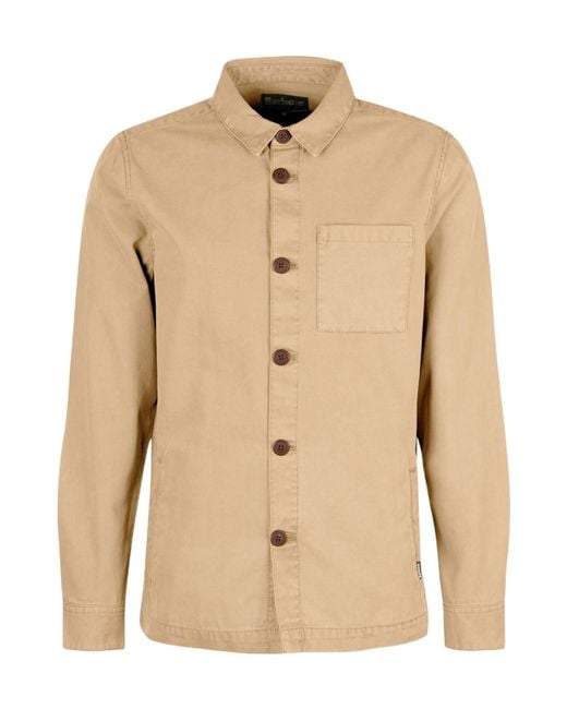 Barbour Natural Button-Down Shirt Jacket for men