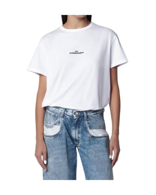 Maison Margiela White Short-Sleeved T-Shirt