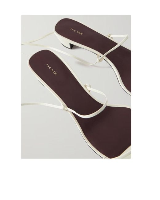 The Row White Graphic High-Heeled Sandals