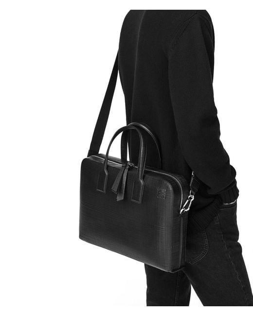 Loewe Black Goya Thin Briefcase for men