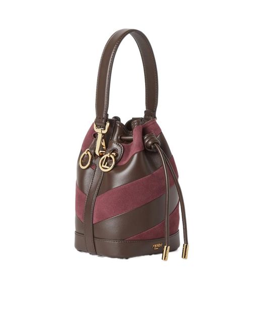 Fendi Brown Mon Tresor Mini Drawstring Bucket Bag