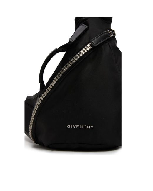 Givenchy Black G-Zip Triangular Small Shoulder Bag for men