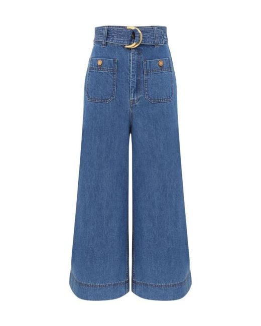 Zimmermann Blue Wide-Leg Jeans