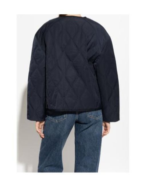 Ulla Johnson Blue Quilted Press-Stud Jacket