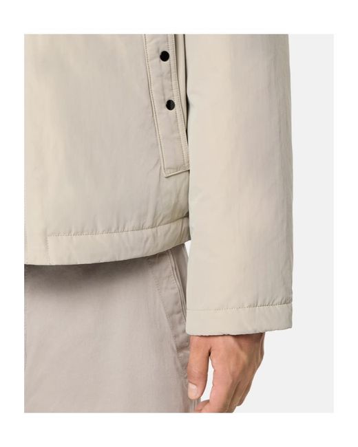 Stone Island Natural Quilted Button-Up Jacket for men