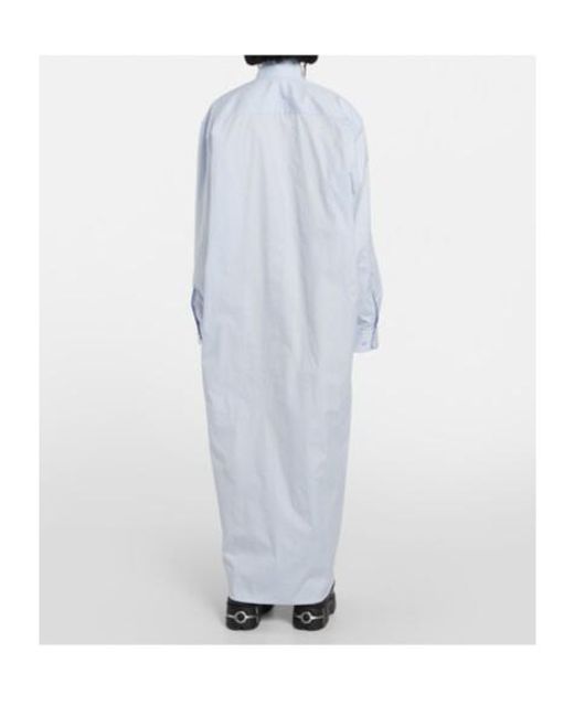 Vetements Blue Deconstructed Cotton Shirt Dress