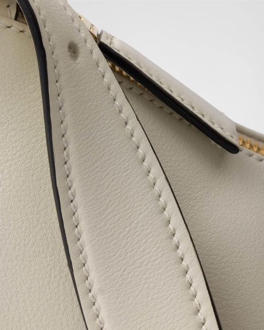 Prada Gray Medium Leather Aimée Shoulder Bag