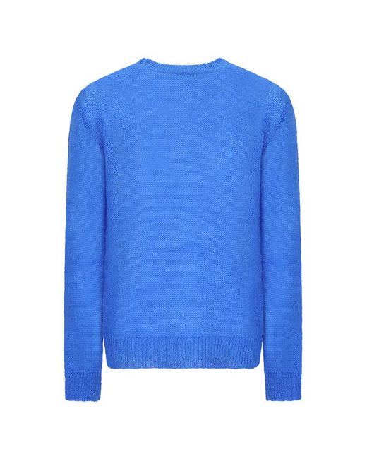 DSquared² Blue Logo Plaque Knitted Jumper for men