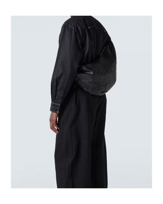 Lemaire Black Croissant Large Shoulder Bag for men