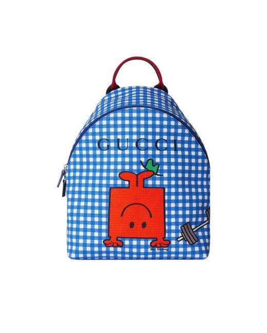 Gucci Blue Children's Backpack With Print