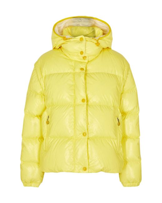 Moncler Yellow Detachable Hood Down Jacket