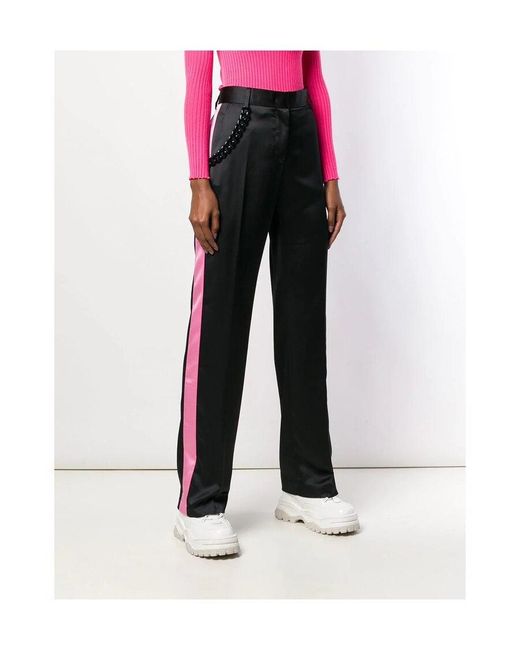 MSGM Black Straight Slacks
