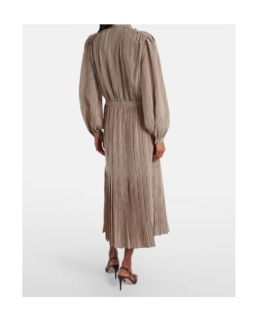 Valentino Brown Long-Sleeved Dress