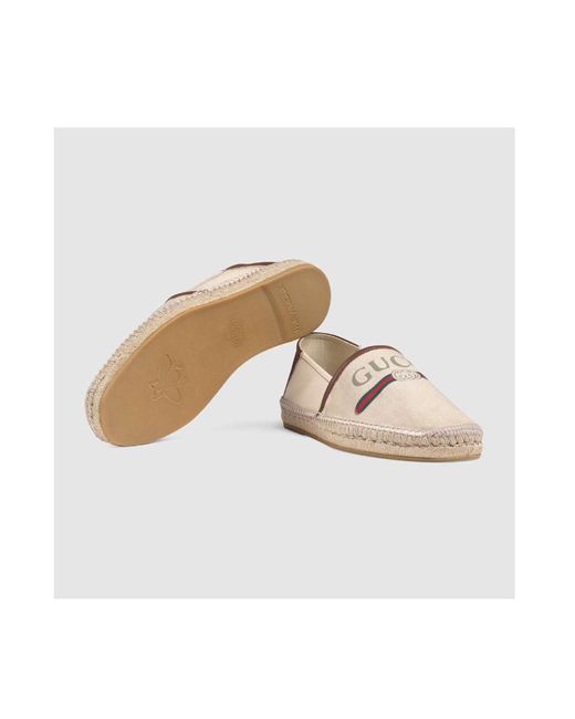 Gucci Natural Logo Canvas Espadrille for men