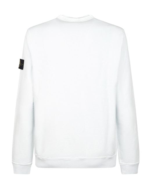 Stone Island White Regular-Fit Crewneck Sweatshirt for men