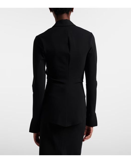 Jil Sander Black Jersey Top