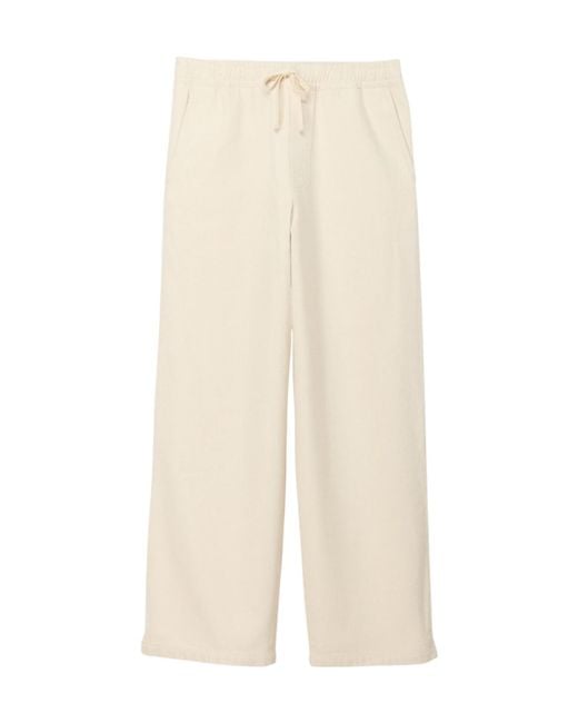 A.P.C. White Drawstring Casual Pants for men